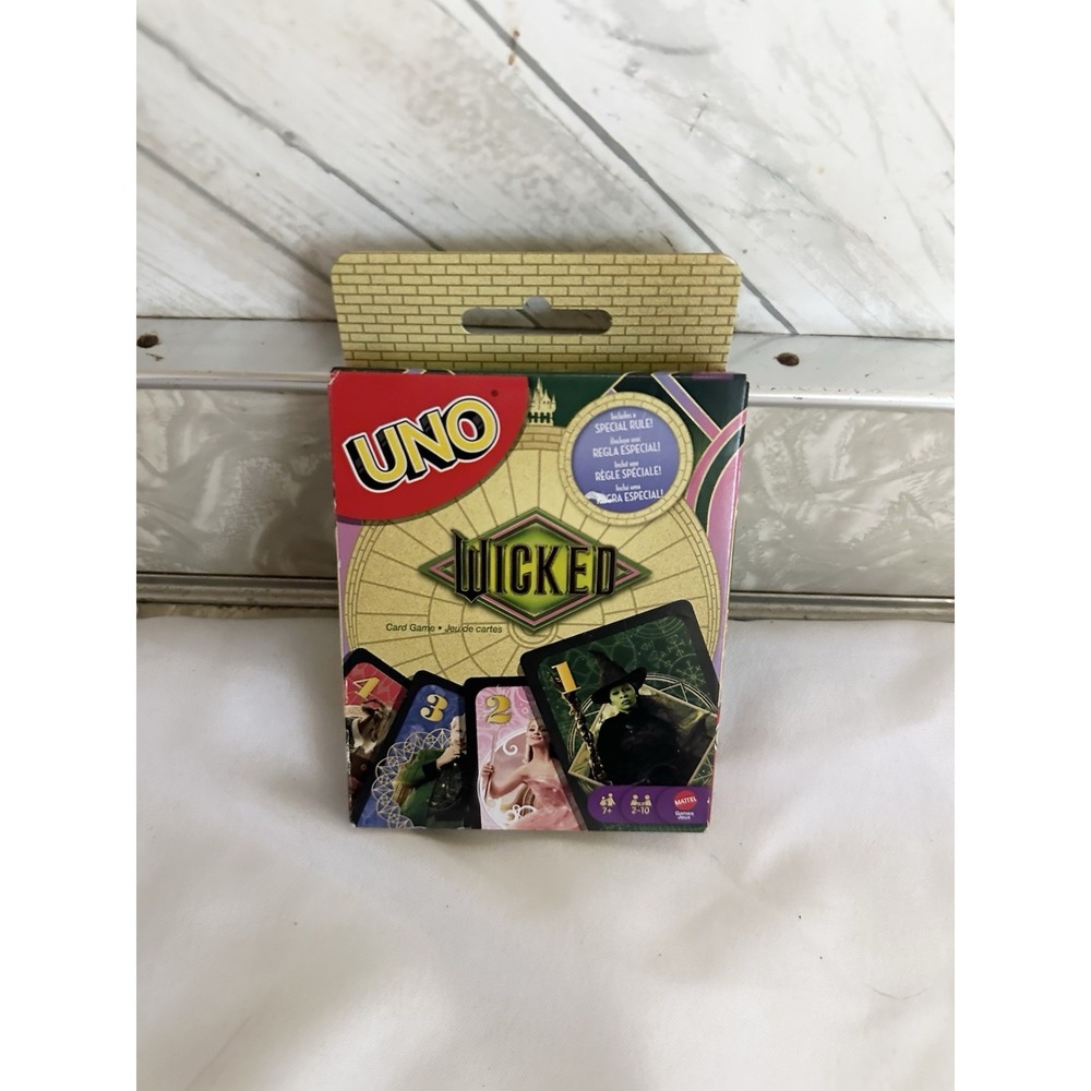 UNO x Wicked Card Game Mattel Movie Edition Special Rule Deck
